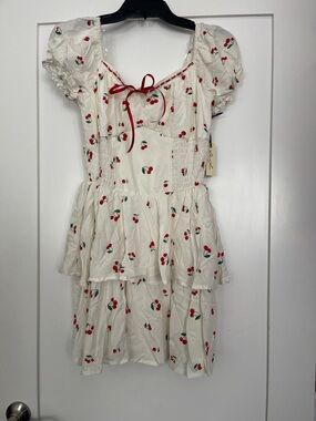 White midi dress